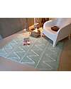 Lorena Canals Tappeto Lavabile Hippy - Zig Zag Menta - 100% Cotone (120cm x 160cm) Tappeti Arredo