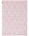 Lorena Canals Tappeto Lavabile Hippy - Zig Zag Rosa Pastello - 100% Cotone (120cm x 160cm) Tappeti Arredo