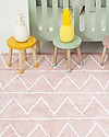 Lorena Canals Tappeto Lavabile Hippy - Zig Zag Rosa Pastello - 100% Cotone (120cm x 160cm) Tappeti Arredo