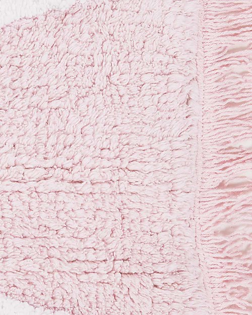 Lorena Canals Tappeto Lavabile Hippy - Zig Zag Rosa Pastello - 100% Cotone (120cm x 160cm) Tappeti Arredo