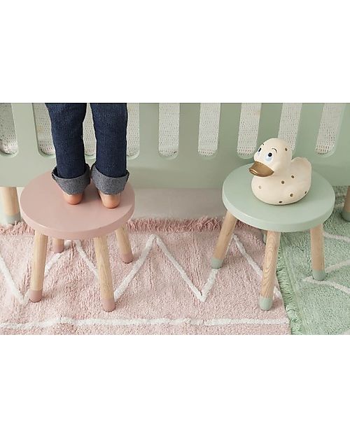 Lorena Canals Tappeto Lavabile Hippy - Zig Zag Rosa Pastello - 100% Cotone (120cm x 160cm) Tappeti Arredo