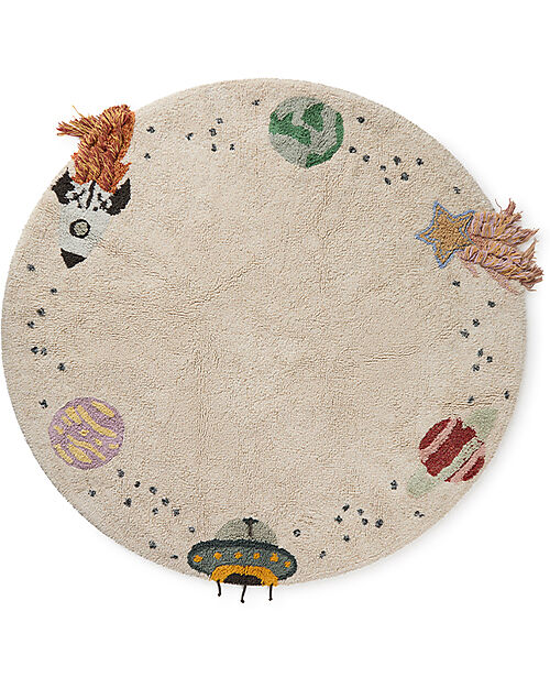 Lorena Canals Tappeto Lavabile - Interstellar - Collezione Astronaut - Diametro 140 cm Tappeti Arredo