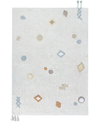 Lorena Canals Tappeto Lavabile Kim, Bianco - Cotone Naturale (140x200 cm) Tappeti