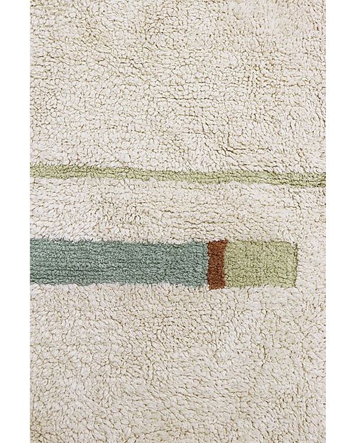 Lorena Canals Tappeto Lavabile Lanes - Eco City - Vintage Blu - (140x200 cm) Tappeti Arredo