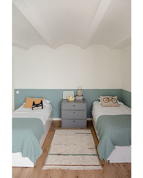 Lorena Canals Tappeto Lavabile Lanes - Eco City - Vintage Blu - (140x200 cm) Tappeti Arredo