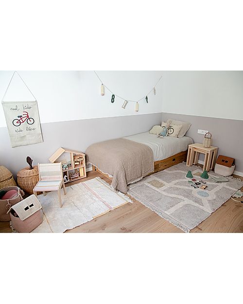 Lorena Canals Tappeto Lavabile Lanes - Eco City - Vintage Nude - (90x130 cm) Tappeti Arredo