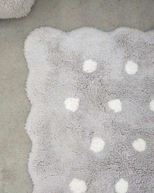 Lorena Canals Tappeto Lavabile Mini - Biscotto Rettangolare - Grigio Perla - 70x100 cm Tappeti Arredo