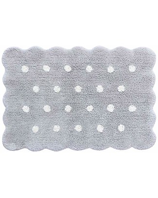 Lorena Canals Tappeto Lavabile Mini - Biscotto Rettangolare - Grigio Perla - 70x100 cm Tappeti_