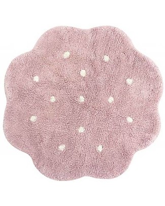Lorena Canals Tappeto Lavabile Mini - Biscotto Rotondo - Vintage Nude - 90x90 cm Tappeti