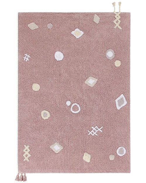 Lorena Canals Tappeto Lavabile Noah, Rosa Vintage - Cotone Naturale (140x200 cm) Tappeti Arredo