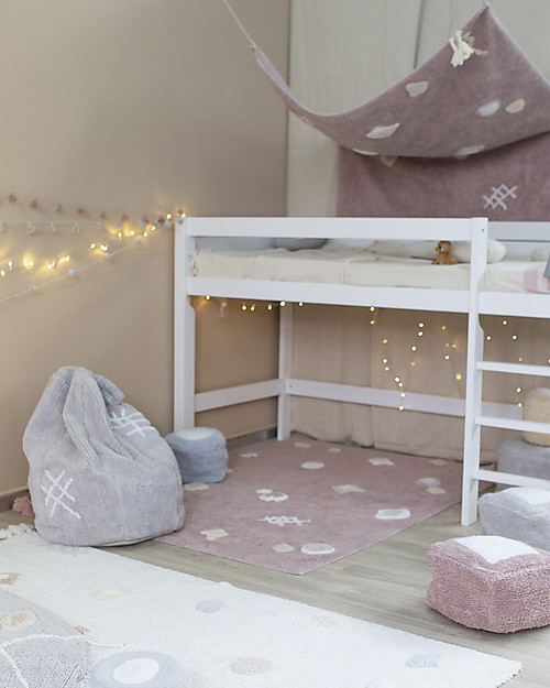 Lorena Canals Tappeto Lavabile Noah, Rosa Vintage - Cotone Naturale (140x200 cm) Tappeti Arredo