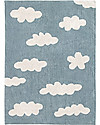 Lorena Canals Tappeto Lavabile Nuvole, Azzurro Vintage - 100% Cotone (120x160 cm) Tappeti Arredo