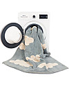 Lorena Canals Tappeto Lavabile Nuvole, Azzurro Vintage - 100% Cotone (120x160 cm) Tappeti Arredo