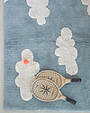 Lorena Canals Tappeto Lavabile Nuvole, Azzurro Vintage - 100% Cotone (120x160 cm) Tappeti Arredo