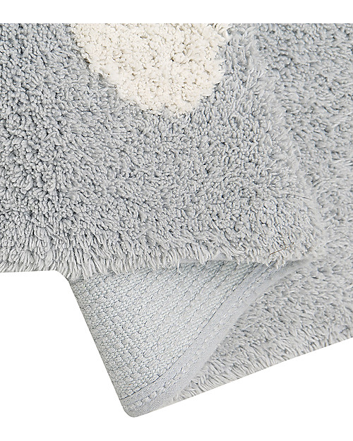 Lorena Canals Tappeto Lavabile Nuvole, Grigio - 100% Cotone (120x160 cm) Tappeti Arredo