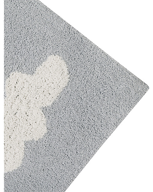 Lorena Canals Tappeto Lavabile Nuvole, Grigio - 100% Cotone (120x160 cm) Tappeti Arredo