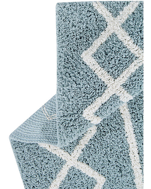 Lorena Canals Tappeto Lavabile Oasis Natural - Vintage Blue - Cotone - (120x160 cm) Tappeti Arredo