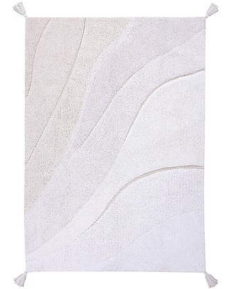 Lorena Canals Tappeto Lavabile Onde con Nappine - 100% Cotone (140x200cm) Tappeti