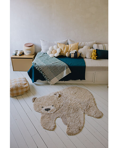 Lorena Canals Tappeto Lavabile - Orso  - Cotone - Animal Rugs Collection - 120 x 122 cm Tappeti Arredo