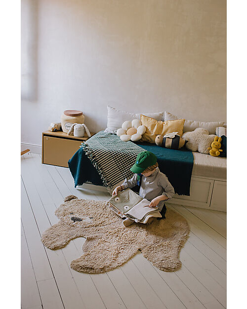 Lorena Canals Tappeto Lavabile - Orso  - Cotone - Animal Rugs Collection - 120 x 122 cm Tappeti Arredo