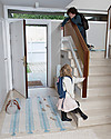 Lorena Canals Tappeto Lavabile, Righe Celesti - 100% Cotone (120cm x 160cm) Tappeti Arredo