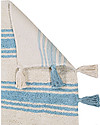 Lorena Canals Tappeto Lavabile, Righe Celesti - 100% Cotone (120cm x 160cm) Tappeti Arredo