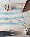 Lorena Canals Tappeto Lavabile, Righe Celesti - 100% Cotone (120cm x 160cm) Tappeti Arredo