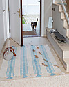 Lorena Canals Tappeto Lavabile, Righe Celesti - 100% Cotone (120cm x 160cm) Tappeti Arredo
