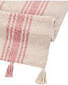 Lorena Canals Tappeto Lavabile, Righe Rosa Corallo - 100% Cotone (120cm x 160cm) Tappeti Arredo