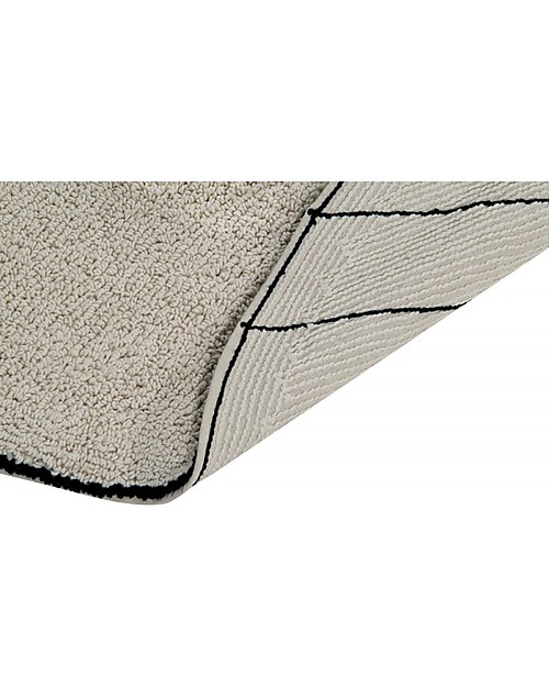 Lorena Canals Tappeto lavabile rotondo Trace, Beige - 100% cotone (160 cm) Tappeti Arredo