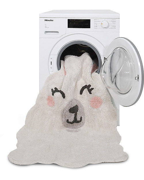Lorena Canals Tappeto Lavabile Smile Like a Llama - Cotone (82x120 cm) Tappeti Arredo