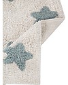Lorena Canals Tappeto Lavabile Stars Natural - Vintage Blu - 100% Cotone (120 x 160 cm) Tappeti Arredo