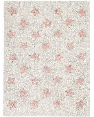 Lorena Canals Tappeto Lavabile Stars - Natural Vintage Nude - Cotone - (120x160 cm) Tappeti Arredo