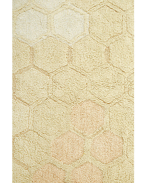 Lorena Canals Tappeto Lavabile - Sweet Honey - Avorio/Oro - Cotone - Collezione Planet Bee - 140 x 200 cm Tappeti Arredo
