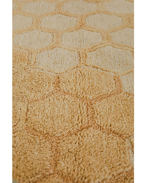 Lorena Canals Tappeto Lavabile - Sweet Honey - Avorio/Oro - Cotone - Collezione Planet Bee - 140 x 200 cm Tappeti Arredo