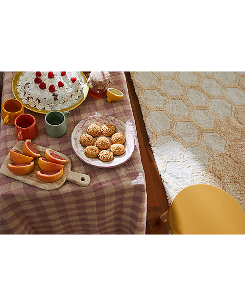 Lorena Canals Tappeto Lavabile - Sweet Honey - Avorio/Oro - Cotone - Collezione Planet Bee - 140 x 200 cm Tappeti Arredo