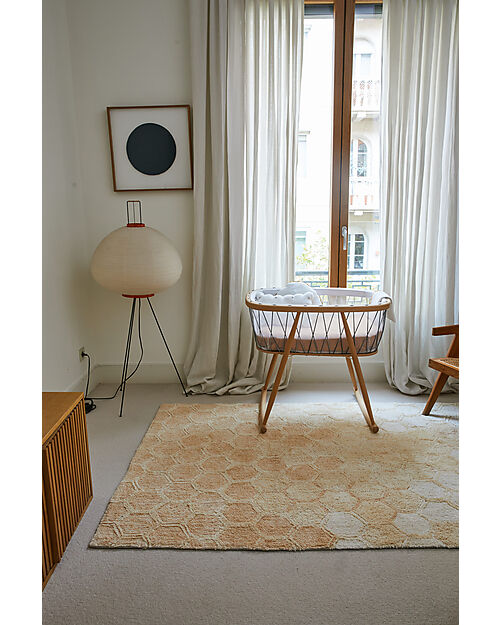 Lorena Canals Tappeto Lavabile - Sweet Honey - Avorio/Oro - Cotone - Collezione Planet Bee - 140 x 200 cm Tappeti Arredo