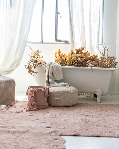 Lorena Canals Tappeto Lavabile Symphony - Vintage Nude - Cotone Naturale (140x200 cm) Tappeti Arredo