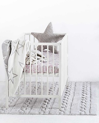 Lorena Canals Tappeto Lavabile Trecce Grigio Perla - 100% Cotone (120cm x 160cm) - Pezzo di Showroom! Tappeti_