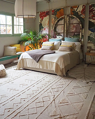 Lorena Canals Tappeto Lavabile Tribu - Natural M - Cotone (140 x 200 cm) Tappeti