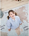 Lorena Canals Tappeto Lavabile Vintage Map, Back to school - 100% Cotone (140 x 200 cm) Tappeti Arredo