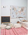 Lorena Canals Tappeto Lavabile Vintage Map, Back to school - 100% Cotone (140 x 200 cm) Tappeti Arredo