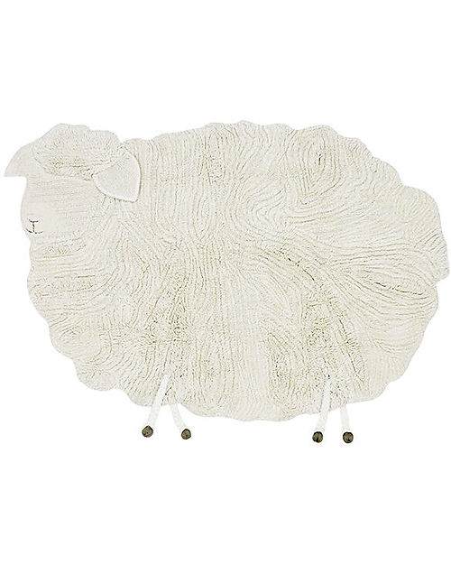 Lorena Canals Tappeto Lavabile Woolable Rug - Pink Nose Sheep - Lana - (120x170  cm) unisex (bambini)