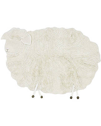 Lorena Canals Tappeto Lavabile Woolable Rug - Pink Nose Sheep - Lana - (120x170 cm) Tappeti Arredo