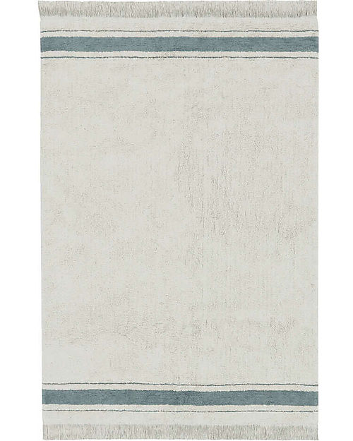 Lorena Canals Tappeto - Panna e Azzurro - Cotone Organico - Little Chefs Collection - 140 x 200 cm Tappeti Arredo