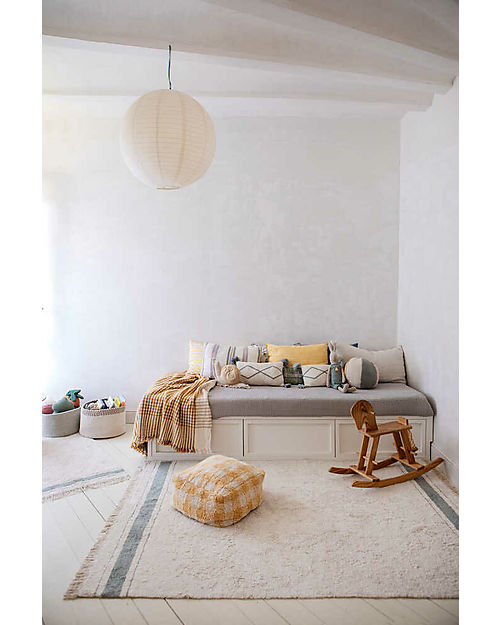 Lorena Canals Tappeto - Panna e Azzurro - Cotone Organico - Little Chefs Collection - 140 x 200 cm Tappeti Arredo