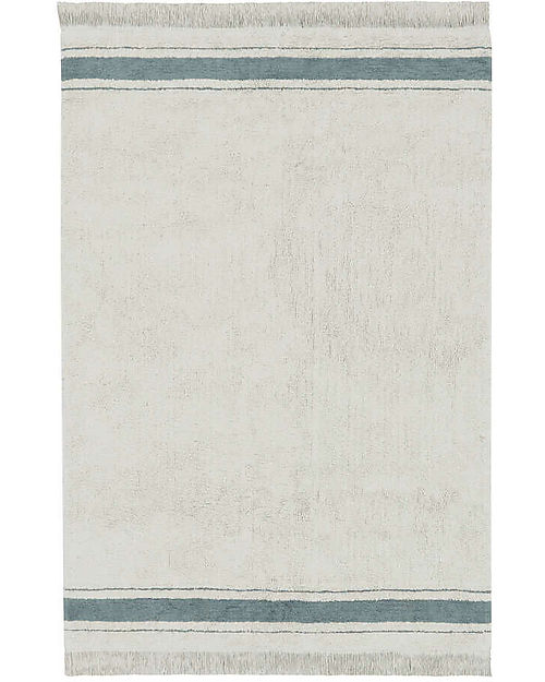Lorena Canals Tappeto - Panna e Azzurro - Cotone Organico - Little Chefs Collection - 140 x 200 cm Tappeti Arredo