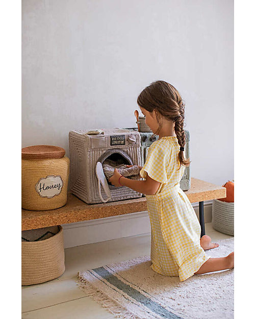 Lorena Canals Tappeto - Panna e Azzurro - Cotone Organico - Little Chefs Collection - 140 x 200 cm Tappeti Arredo