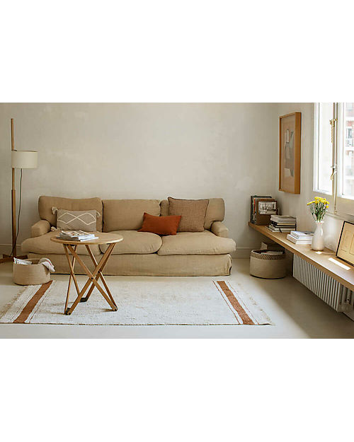 Lorena Canals Tappeto - Panna e Caramello - Cotone Organico - Little Chefs Collection - 140 x 200 cm Tappeti Arredo