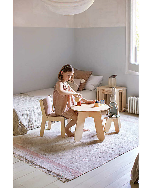 Lorena Canals Tappeto - Panna e Rosa - Cotone Organico - Little Chefs Collection - 140 x 200 cm Tappeti Arredo